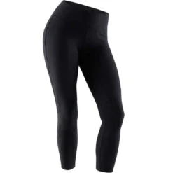 Legging Court De Sport Taille Haute 520 Femme 7/8 En Coton Noir