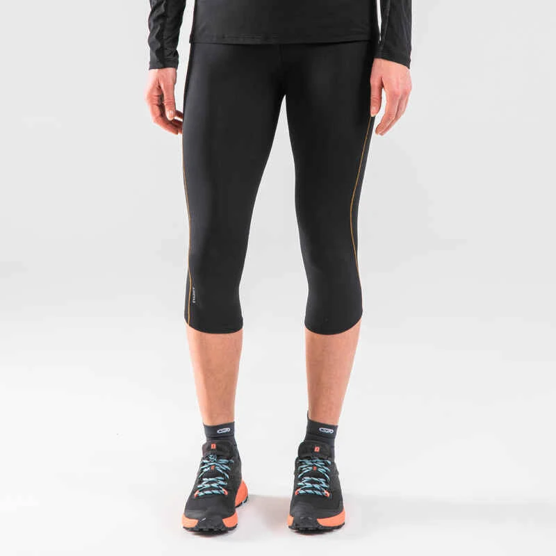 LEGGING DE TRAIL RUNNING 3/4 FEMME EMBOSS NOIR BRONZE 2 LEGGING DE TRAIL RUNNING 3/4 FEMME EMBOSS NOIR BRONZE – Image 2