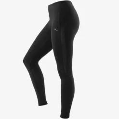 Legging Sport Taille Haute 520 Femme En Coton Noir -Sportmania legging sport taille haute 520 femme en coton noir 3