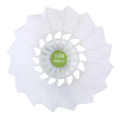 Lot De 6 Volants De Badminton En Plastique PSC 100 Medium - Blanc -Sportmania lot de 6 volants de badminton en plastique psc 100 medium blanc 2