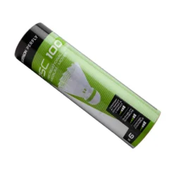 Lot De 6 Volants De Badminton En Plastique PSC 100 Medium - Blanc -Sportmania lot de 6 volants de badminton en plastique psc 100 medium blanc 6