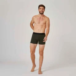 Lot X3 Boxer Fitness Homme - 500 Noir / Gris / Vert Foncé -Sportmania lot de trois boxers noir gris et kaki 6