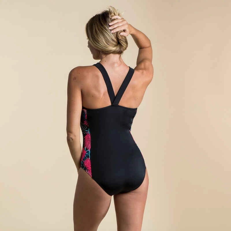 Maillot De Bain 1 Pièce Femme Natation Vega Light Fern Noir 2 Maillot De Bain 1 Pièce Femme Natation Vega Light Fern Noir – Image 2