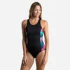 Maillot De Bain 1 Pièce Femme Natation Vega Light Fern Noir