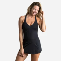 Maillot De Bain 1 Pièce Jupe De Natation Femme Pearl Noir