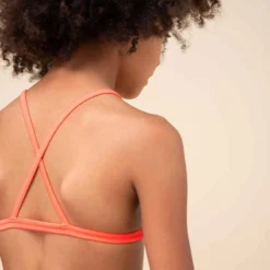 Maillot De Bain 2 Pièces Fille TAMARA 100 Corail -Sportmania maillot de bain 2 pieces noir tamara 100 2