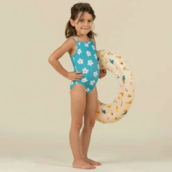Maillot De Bain Bébé Fille Une Pièce Bleu Avec Imprimé Fleurs -Sportmania maillot de bain bebe fille une piece bleu avec imprime fleurs 4