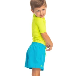 Short De Bain Bleu Turquoise -Sportmania maillot de bain boardshort garcon 50 dark blue tween 3