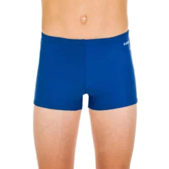 Maillot De Bain Natation Garçon - Boxer 100 Basic - Bleu -Sportmania maillot de bain boxer natation garcon 100 basic bleu 3