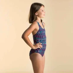 Maillot De Bain De Natation 1 Pièce Fille Basic Luna Bleu -Sportmania maillot de bain de natation 1 piece fille basic violet 2
