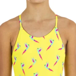 Maillot De Bain De Natation 1 Pièce Fille Lila Oto Jaune -Sportmania maillot de bain de natation 1 piece fille lila bird marine 3