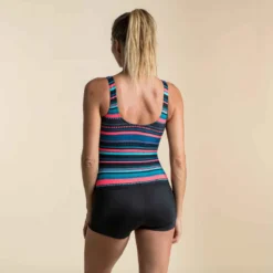 Maillot De Bain De Natation Femme 1 Pièce Heva Shorty Mexi Noir -Sportmania maillot de bain de natation 1 piece heva shorty mexi noir 2