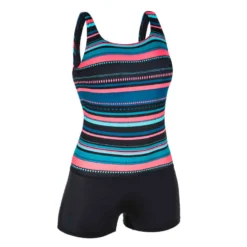 Maillot De Bain De Natation Femme 1 Pièce Heva Shorty Mexi Noir -Sportmania maillot de bain de natation 1 piece heva shorty mexi noir 5