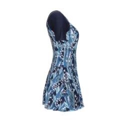 Maillot De Bain De Natation Femme Une Pièce Jupet Una Short Sleeve BLUE PRINT -Sportmania maillot de bain de natation femme une piece jupet una short sleeve all lejo blue 2