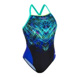 Maillot De Bain De Natation Femme Une Pièce Lexa Mixen Vert Et Bleu -Sportmania maillot de bain de natation femme une piece lexa kal bleu 6