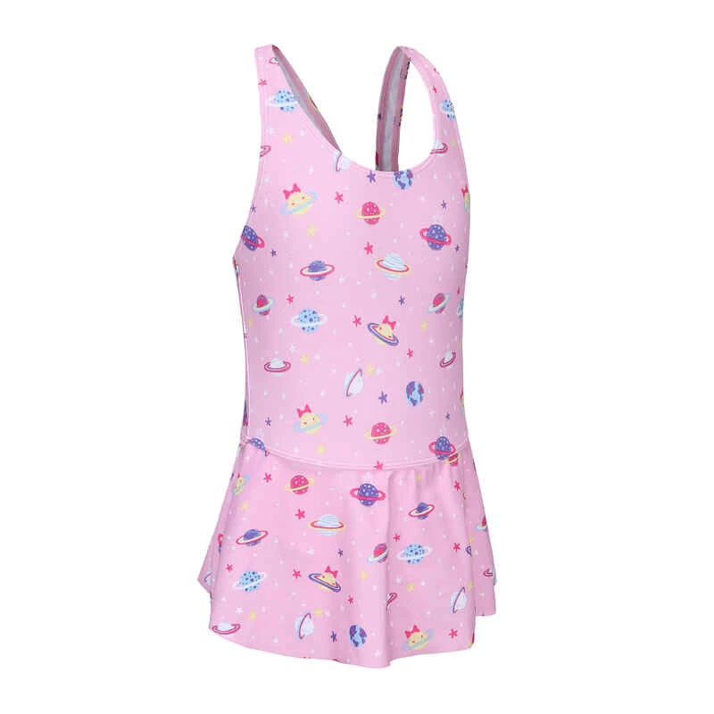 Maillot De Bain De Natation Fille 1 Pièce Vega Jupette Imprimé Rose 2 Maillot De Bain De Natation Fille 1 Pièce Vega Jupette Imprimé Rose – Image 2