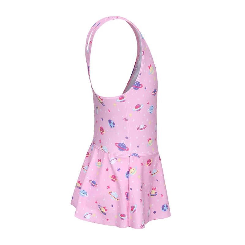 Maillot De Bain De Natation Fille 1 Pièce Vega Jupette Imprimé Rose 3 Maillot De Bain De Natation Fille 1 Pièce Vega Jupette Imprimé Rose – Image 3