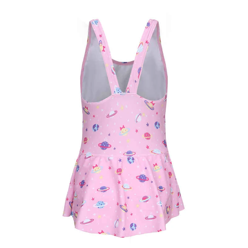 Maillot De Bain De Natation Fille 1 Pièce Vega Jupette Imprimé Rose 4 Maillot De Bain De Natation Fille 1 Pièce Vega Jupette Imprimé Rose – Image 4