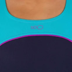 Maillot De Bain De Natation Fille Une Pièce Taïs Shorty Bleu -Sportmania maillot de bain de natation fille une piece tais shorty bleu 4