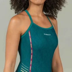 Maillot De Bain De Natation Une Pièce Femme Kamyli Mala Petrol -Sportmania maillot de bain de natation une piece femme kamyli all flu rouge 4