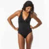 MAILLOT DE BAIN DE SURF 1 PIECE FEMME DOS X ISA NOIR