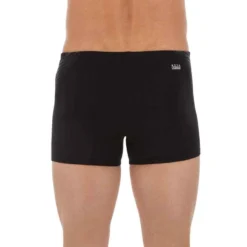 MAILLOT DE BAIN HOMME BOXER 500 FIT NOIR DASH GRIS -Sportmania maillot de bain homme boxer 500 fit noir dash gris 2