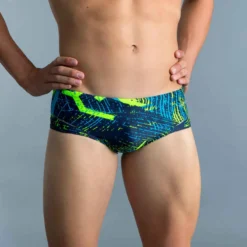MAILLOT DE BAIN NATATION HOMME BANDEAU 900 KOLI VERT
