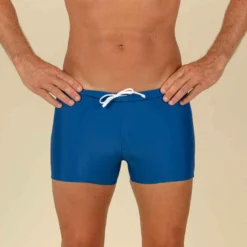 Maillot De Bain Natation Homme - Boxer 100 Basic - Bleu -Sportmania maillot de bain natation homme boxer 100 basic bleu 3