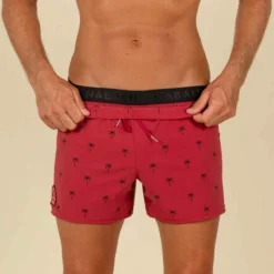 Short De Bain Natation Homme - Swimshort 100 Court - Cali Rouge Noir -Sportmania maillot de bain natation homme swimshort 100 court tex bleu 4