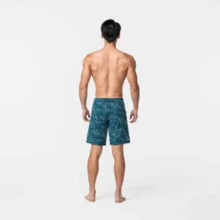 Short De Bain Natation Homme - Swimshort 100 Long - Bana Turquoise Bleu Marine -Sportmania maillot de bain natation homme swimshort 100 long tex kaki 6