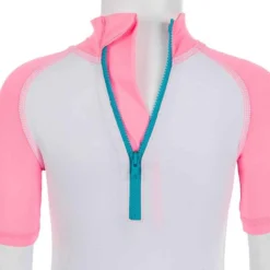 Combinaison De Natation Anti UV Bébé / Enfant Manches Courtes Rose Imprimé 10 Combinaison De Natation Anti UV Bébé / Enfant Manches Courtes Rose Imprimé -Sportmania maillot de bain shorty anti uv bebe manches courtes blanc bleu et rose imprime 3
