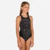 Maillot De Bain Une Pièce De Natation Fille Kamiye Print Fire Noir / Jaune