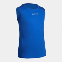 MAILLOT SANS MANCHE DE BASKETBALL POUR GARCON/FILLE DEBUTANT(E) BLEU T100