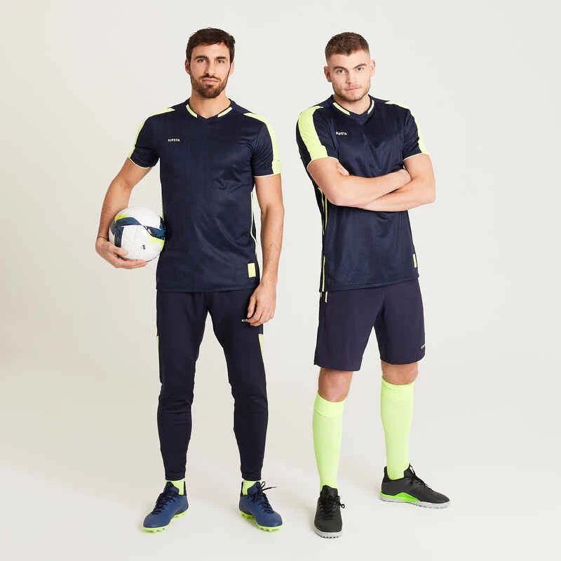 Kipsta Maillot De Football Adulte TRAXIUM Marine Et Jaune 10 Kipsta Maillot De Football Adulte TRAXIUM Marine Et Jaune – Image 10