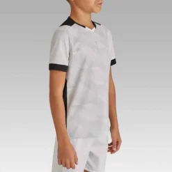 Kipsta Maillot De Football Enfant Manche Courte F500 Blanc -Sportmania maillot de football enfant manche courte f500 noir 2