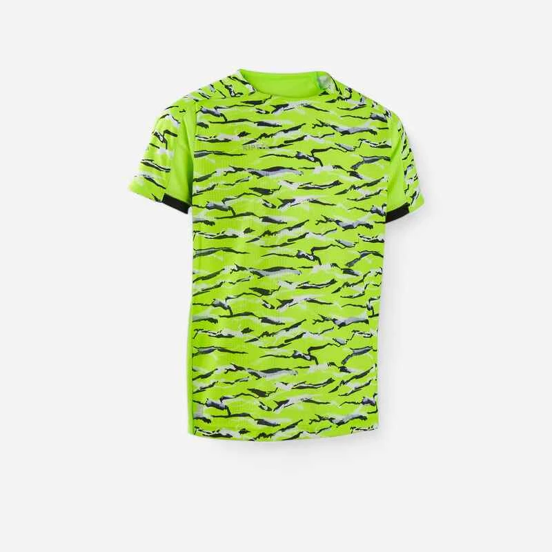 Kipsta MAILLOT DE FOOTBALL MANCHES COURTES VIRALTO SOLO MC JUNGLE JAUNE FLUO ET NOIR 1 Kipsta MAILLOT DE FOOTBALL MANCHES COURTES VIRALTO SOLO MC JUNGLE JAUNE FLUO ET NOIR