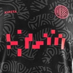 Kipsta MAILLOT DE FOOTBALL VIRALTO II MANCHES COURTES NOIR, GRIS & ROSE -Sportmania maillot de football viralto ii manches courtes noir gris rose 6