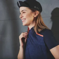 MAILLOT MANCHES COURTES VELO ROUTE FEMME TRIBAN 500 MARINE -Sportmania maillot manches courtes velo route femme triban 500 marine 5