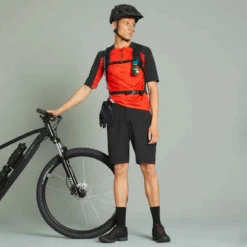 Rockrider MAILLOT MANCHES COURTES VELO VTT EXPL 500 ROUGE -Sportmania maillot manches courtes velo vtt expl 500 rouge 2