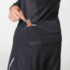 MAILLOT DE TRAIL RUNNING MANCHES LONGUES ZIP HOMME NOIR BRONZE -Sportmania maillot manches longues trail running homme noir bronze 4