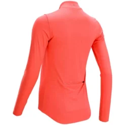 Maillot Manches Longues Vélo Route Femme 100 Corail -Sportmania maillot manches longues velo route femme 100 corail 2
