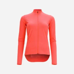 Maillot Manches Longues Vélo Route Femme 100 Corail