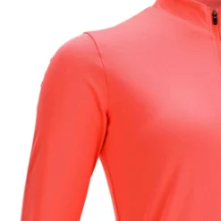 Maillot Manches Longues Vélo Route Femme 100 Corail -Sportmania maillot manches longues velo route femme 100 corail 4