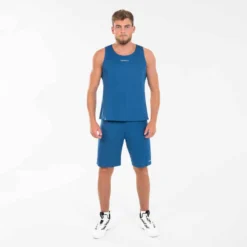 MAILLOT DE BASKETBALL SANS MANCHE HOMME/FEMME - T100 BLEU MARINE -Sportmania maillot slash debardeur de basketball homme t100 noir 3