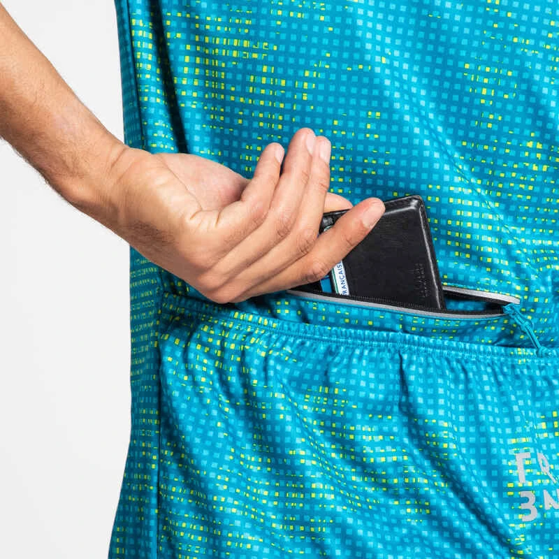 MAILLOT VELO ROUTE MANCHES COURTES ETE HOMME - RC100 TURQUOISE 4 MAILLOT VELO ROUTE MANCHES COURTES ETE HOMME - RC100 TURQUOISE – Image 4