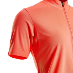 Maillot Manches Courtes Vélo 100 Femme Corail -Sportmania maillot velo route manches courtes femme 100 corail 3