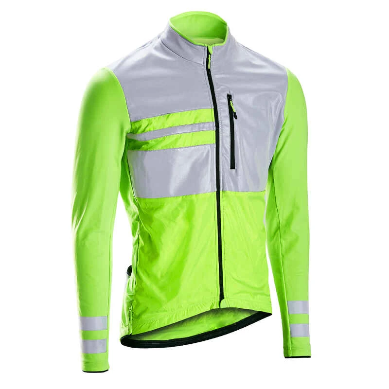 MAILLOT VELO ROUTE MANCHES LONGUES MI-SAISON HOMME - RC500 VISIBLE EN1150 1 MAILLOT VELO ROUTE MANCHES LONGUES MI-SAISON HOMME - RC500 VISIBLE EN1150