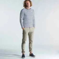 Tribord Marinière Homme Manches Longues Sailing 100 Blanc Bleu -Sportmania mariniere homme manches longues sailing 100 blanc bleu 3