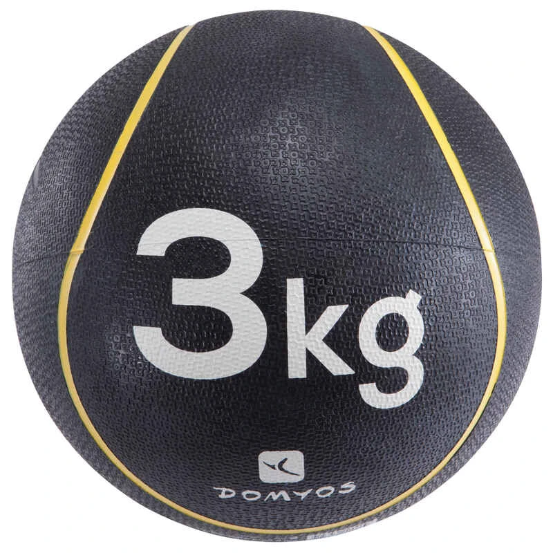 MÉDECINE BALL 3 Kg - DIAMÈTRE 22 Cm - FITNESS - JAUNE 1 MÉDECINE BALL 3 Kg - DIAMÈTRE 22 Cm - FITNESS - JAUNE