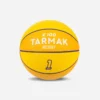 Mini Ballon De Basketball Taille 1 Enfant - K100 Rubber Jaune